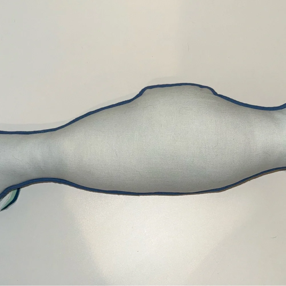 Crate & Barrel Submarine Plush Pillow - Navy, yellow and Blue